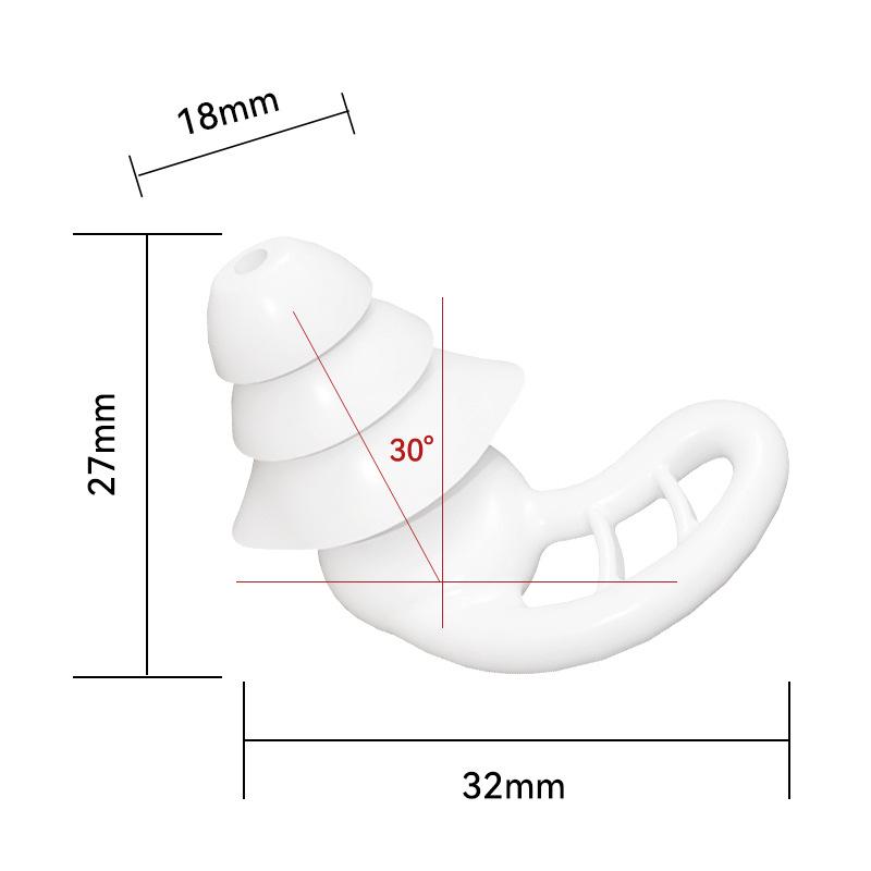 Comfortable Waterproof Silicone Earplugs for Noise Reduction and Swimming