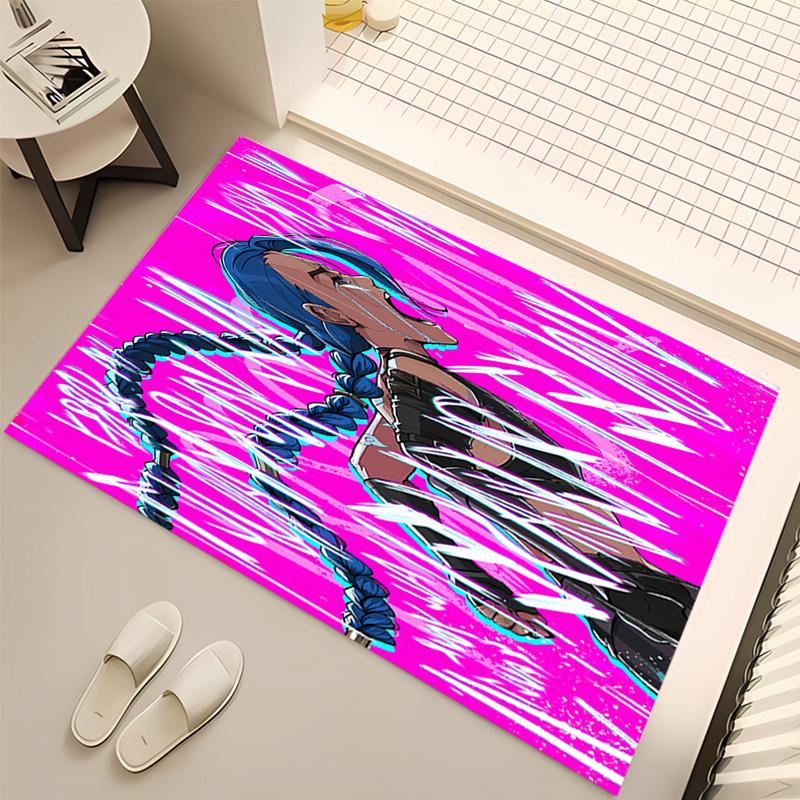 1pc Jinx Print Area Rug - Soft, Washable Non-Slip Indoor Mat, Living Room, Home Office Decorative Rug,Office Decorative
