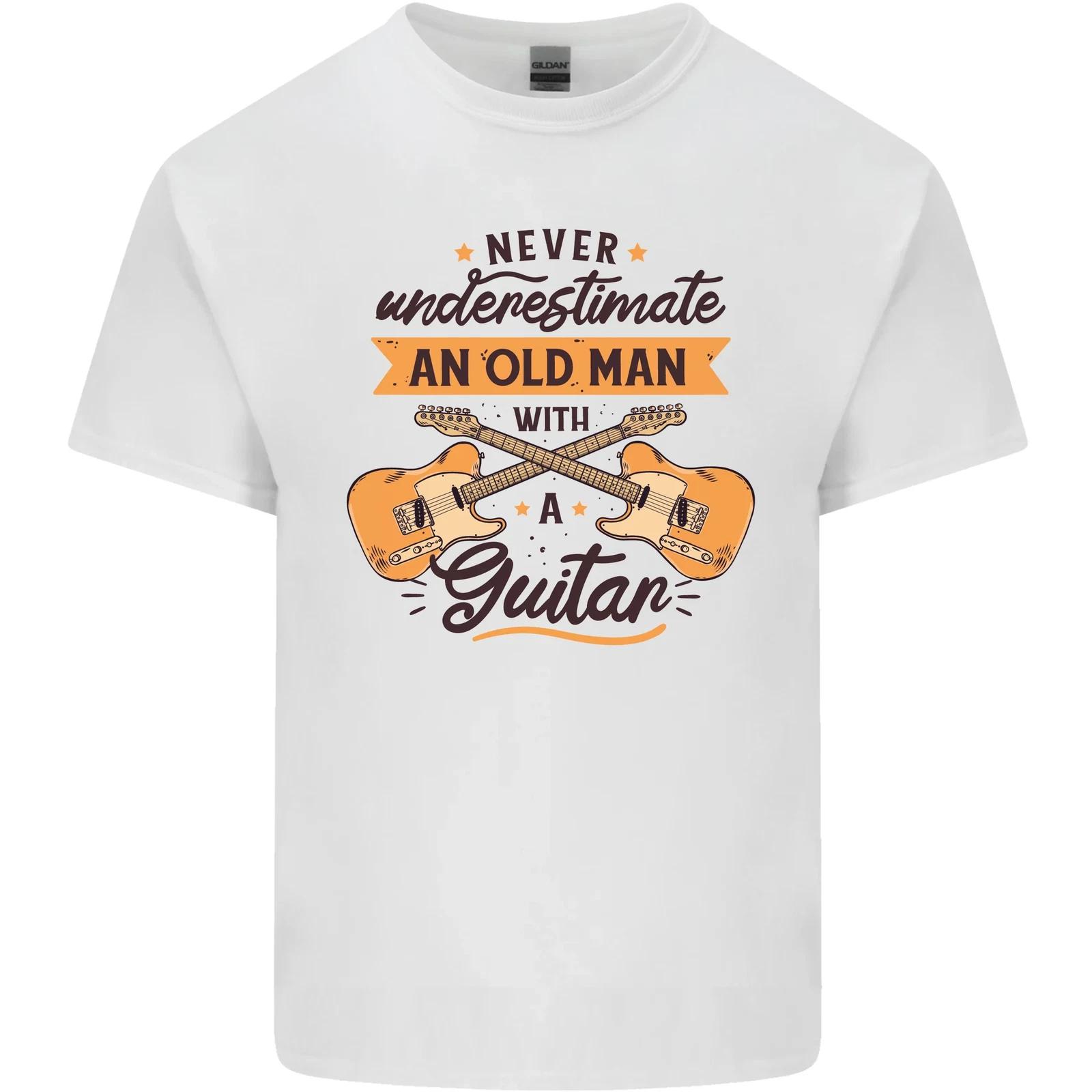 

Never Underestimate an Old Man Guitar Kids T-Shirt Childrens S