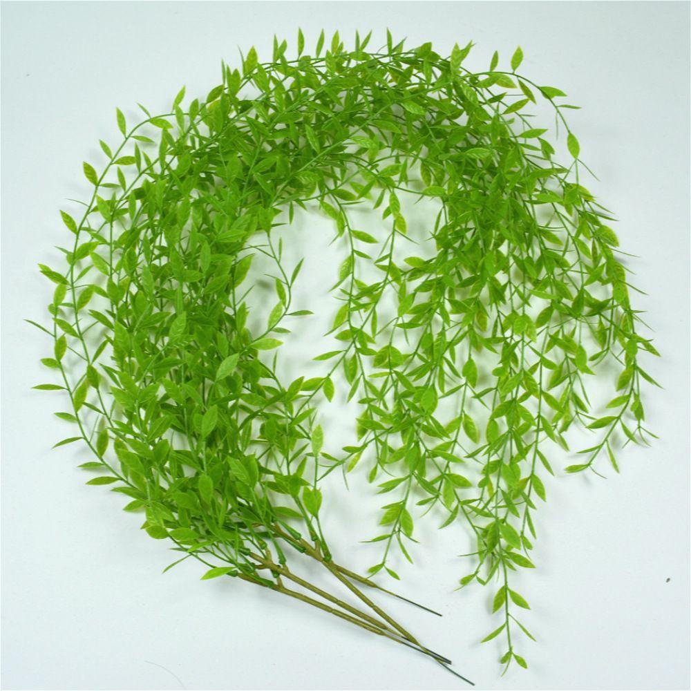 1pc Artificial Plant Ivy Red Green Willow Vine Home Decoration Garden Leaf Vine Party Hanging Decoration Fake Flower