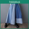 Patchwork Size Vintage Plus Summer High Waist Casual Loose Women Jeans Denim Wide Leg Pants