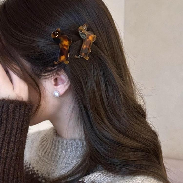 Einzigartige kleine Haarklammern in Dackelform Adorables Dackel-Haarspangen Haarschmuck Haarschmucke