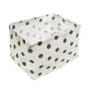 Polka Dot Fabric Storage Basket Foldable Desktop Organizer Box Waterproof Cloth Container For Home Bedroom Desk Tidy