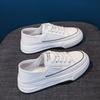 Genuine Leather Platform White Shoes Women's Spring and Summer New All-Match Soft Bottom Two-Way Casual Pumps Sneaker Sneakers