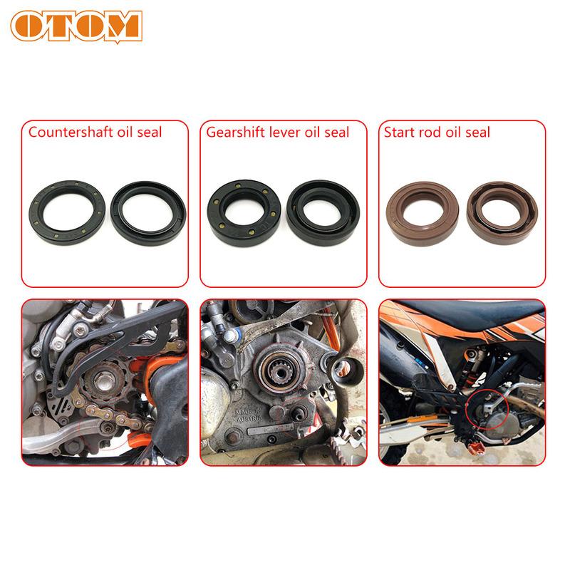 OTOM Motorcycle Engine Oil Seal Countershaft Gearshift Lever Start Rod NBR Rubber Grease Seals For KTM 250 400 450 520 525 540