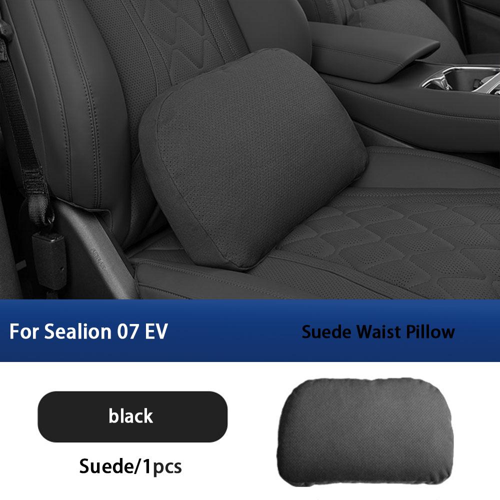 For BYD Sea Lion 7 EV Suede Headrest Lumbar Pillow Neck Protection Headrest Lumbar Support Car Interior Seats Accessories D5