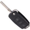 Fit for VW Golf MK5 Passat Beetle  70mm X 35mm X 15mm 3 Buttons FLIP Remote Key FOB CASE FLIPRKFC003