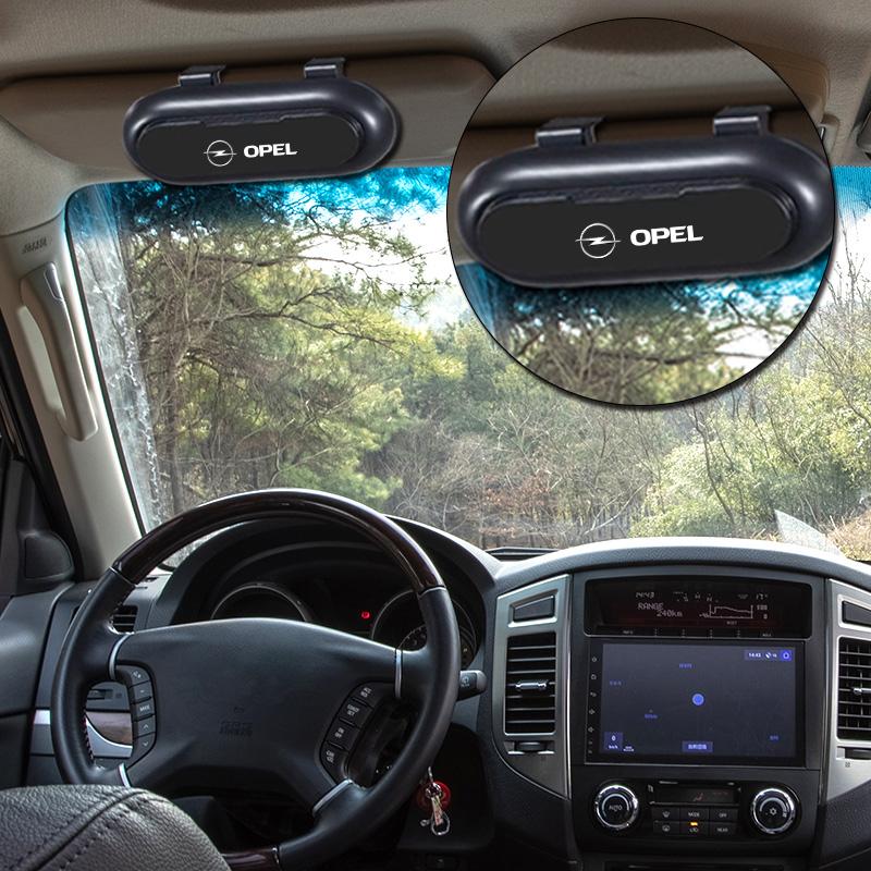 1Pcs Car Sun Visor Glasses Storage Box Holder Organizer Accessories For Opel Astra j Insignia Astra g Corsa Zafira b Mokka Vivaro Meriva