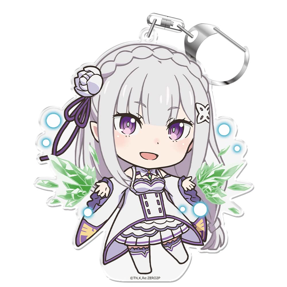 Starting Life in Another World Keychain Emilia ReZero - Punikore! (with stand) ver.2