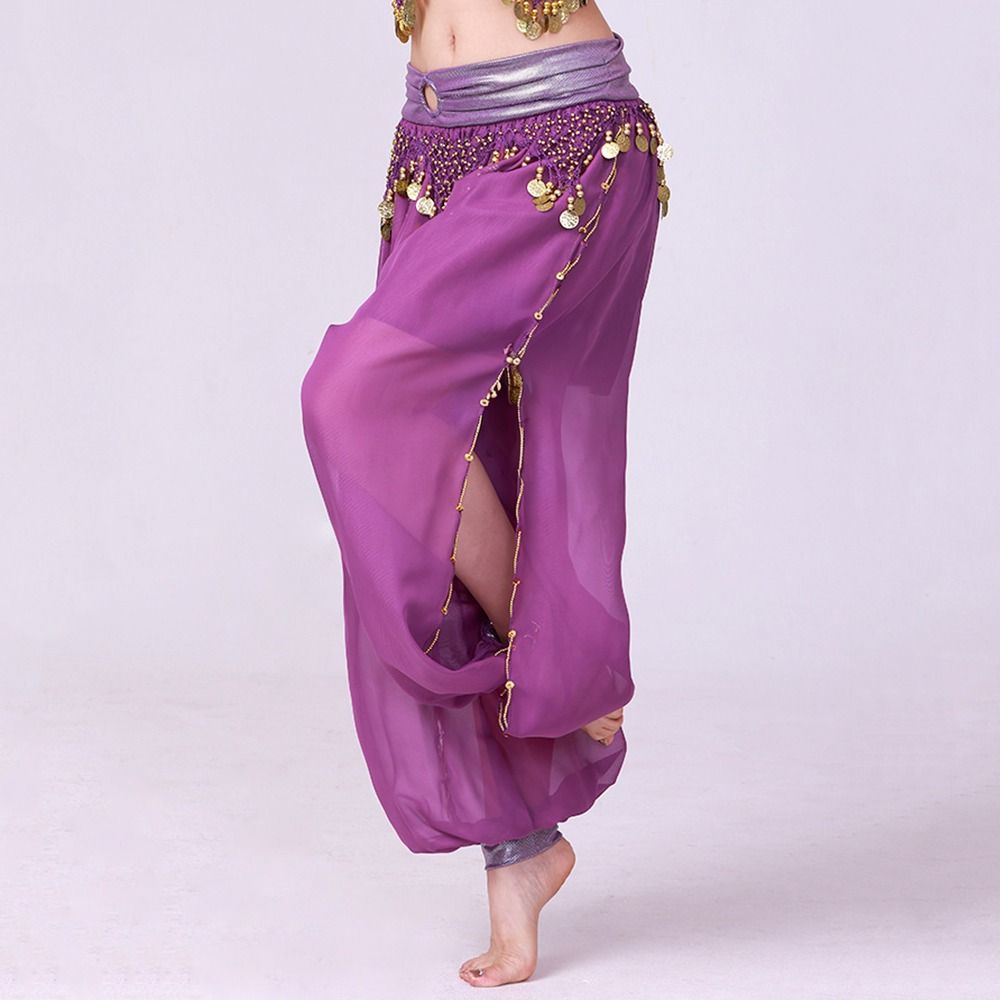 Fashion Sequin Belly Dance Pants Loose Performance Wear Loose Pants Tassel Belly Dance Accessories Sequin Dancing Trousers Dance