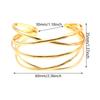Fashionable Hollow Bangles Irregular Cuff Geometric Bracelets Metal Texture Wrist Jewelry for Parties and Daily Wear