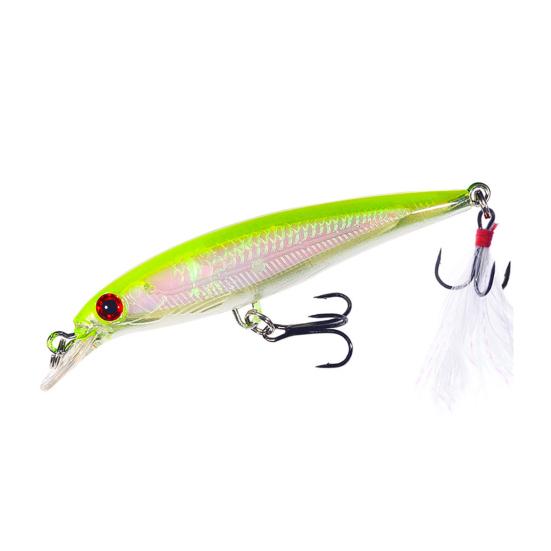 9CM/6.7G Minnow Fishing Lure with Tongue Hooks Hard Artificial Swimbait Freshwater Saltwater Trout Bass Fishing Accessories