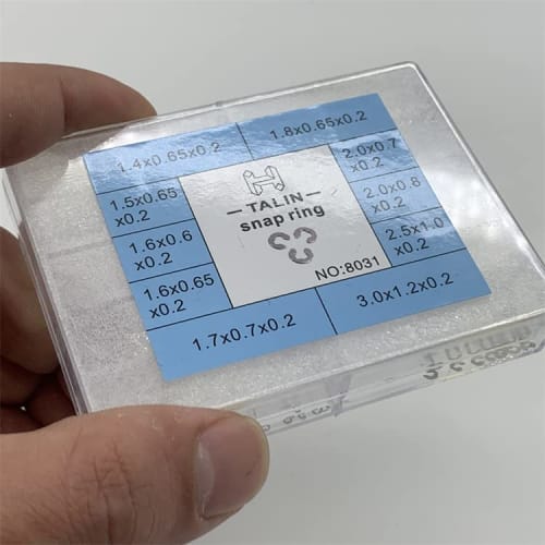 2023 150Pcs Assorted 10 Sizes Chronograph Watch Pusher Button Clips Circlip Snap Ring with Plastic Box