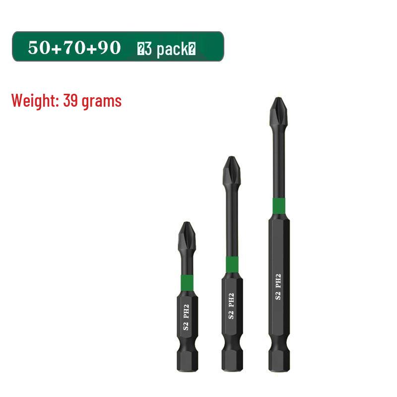 Impact-Resistant Magnetic Phillips Screwdriver Bit Set - High Hardness, Anti-Slip, Electric Drill Compatible