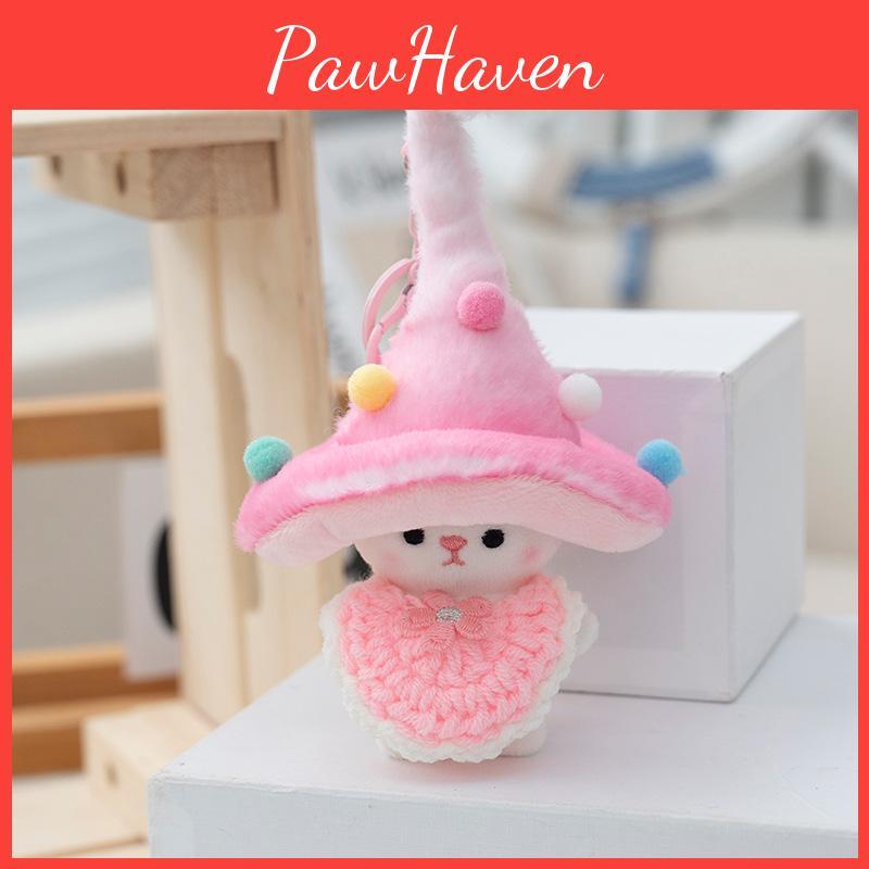 Plush Mushroom Toy Keychain Backpack Pendant Pp Cotton Stuffed Doll Gift Kids