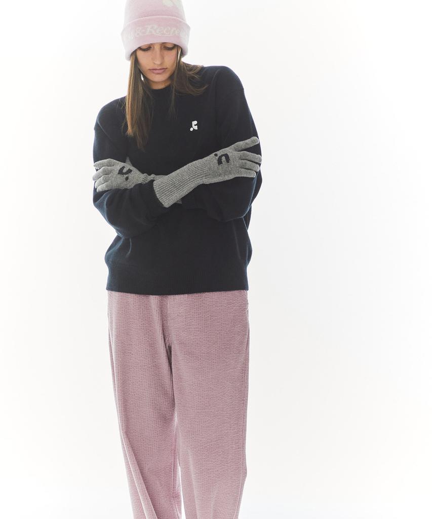 REST&RECREATION Knit Long Glove - Gray