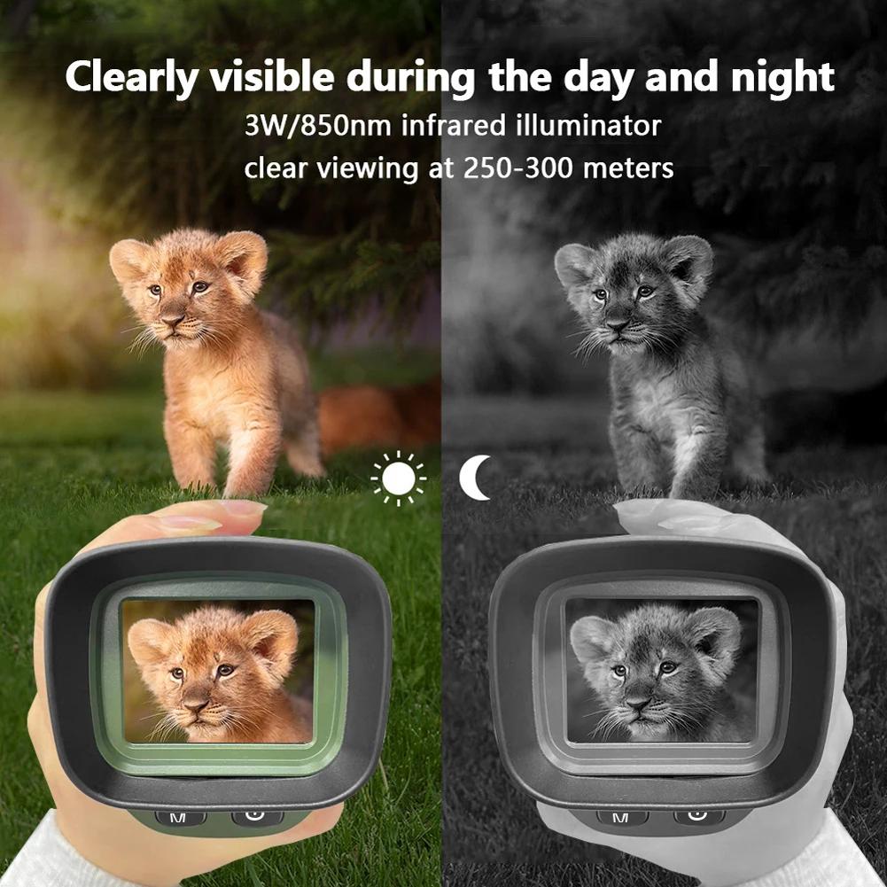 2.5K Digital Night-Vision Monocular 40MP Infrared Telescope 984ft Night-Vision Distance 6X Optical Magnification 8X Digital Zoom