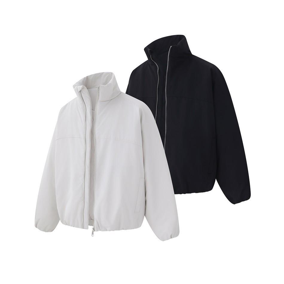 FORN3 Herren Trendige Stehkragen Winterjacke N1717 - Warm, Locker geschnitten, Arbeitskleidungs-Stil.