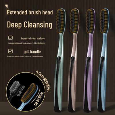 Brosse à dents longue Uanicce innovante en forme de U: Brosse à dents large et luxueuse avec des poils doux pour un nettoyage efficace des dents et la protection des gencives à la maison.