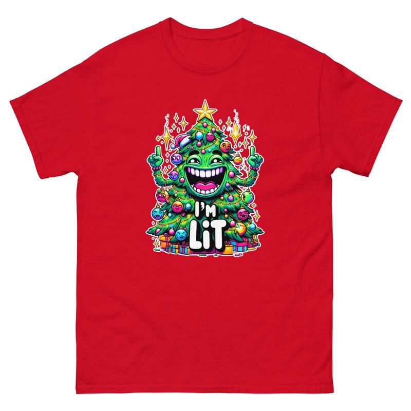 I'M Lit Christmas Tree Xmas Funny T Shirt