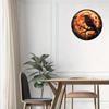 Gothic Raven Red Moon Metal Wall Art Halloween Decor