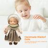 Handmade Waldorf Doll Stylish Clothes Expression Knitted Dolls with Soft Hair Vintage Crocheted Doll Gift for Family Friends Outdoor Travel Home Decor