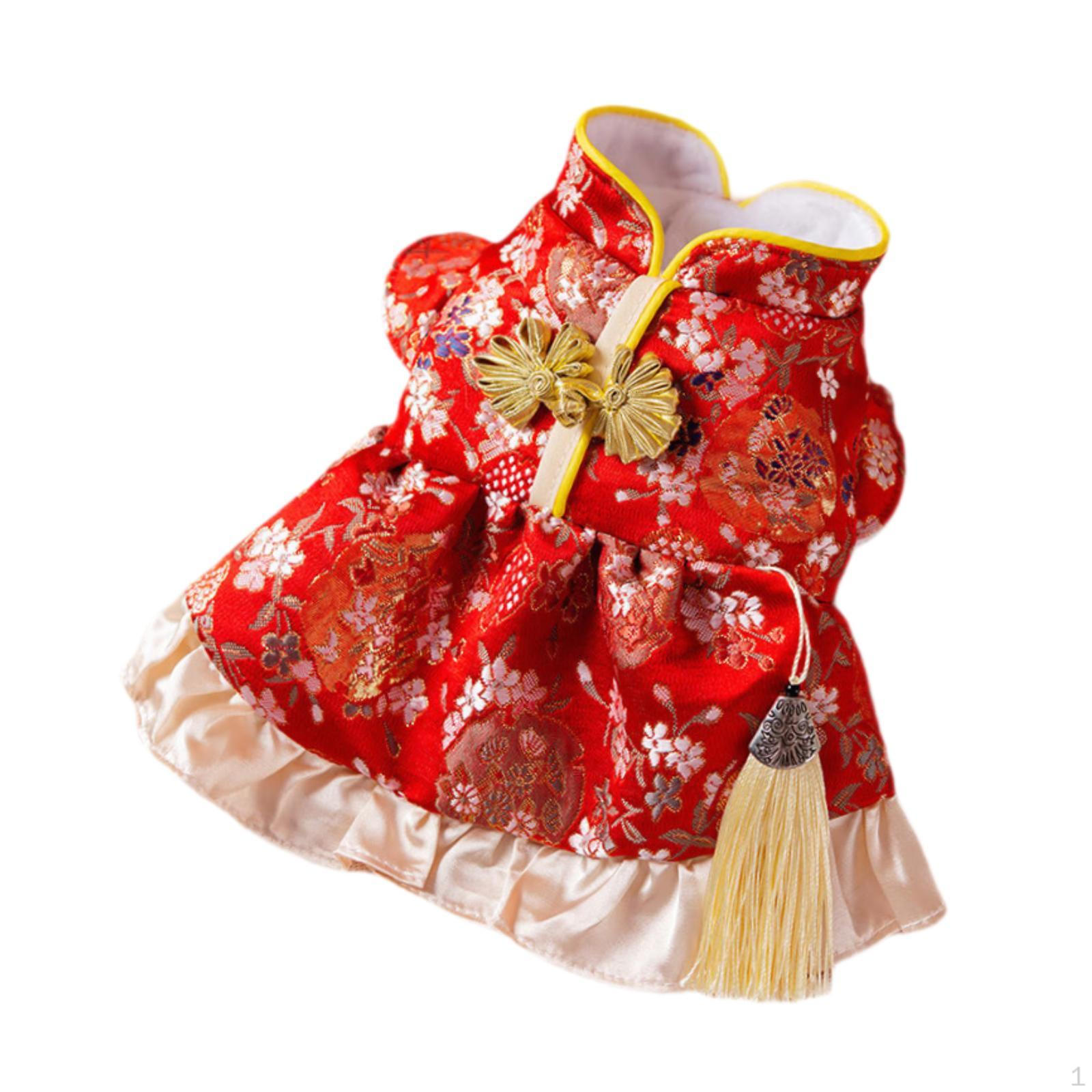 

Платье для кошки для зимних мероприятий, костюм Тан для питомца с кисточками XL