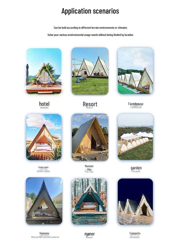 Wooden House Scenic Dining and Accommodation Tent for Resorts and Outdoor Camping