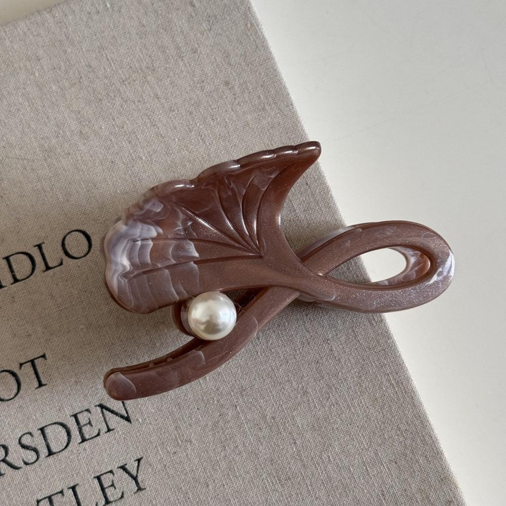 1pc Korean Version Geometric Pearl Clip, Large and Simple Hair Clip, New Gentle Hair Clip, Shark Clip, Hair Clip, Hair Grab