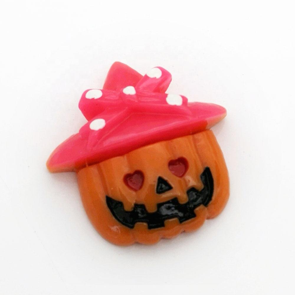 Halloween Series Random Mixed Design Broom Horse Pumpkin Cloud Resin Flatback Cabochon Kawaii for DIY Craft Decoration Miniature