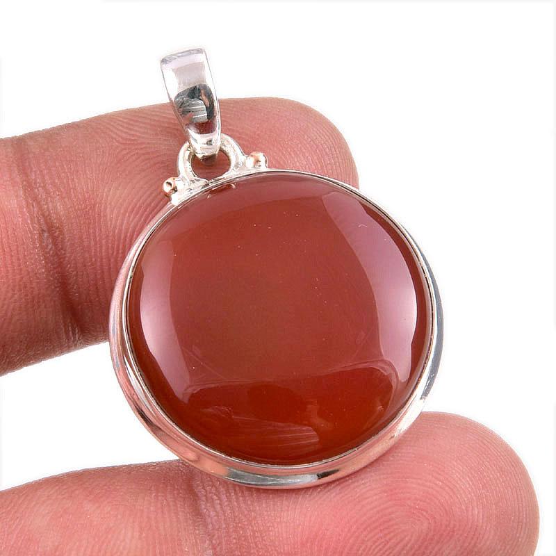 

Natural Carnelian Gemstone Handmade 925 Solid Sterling Silver Pendant 1.50 j7j96