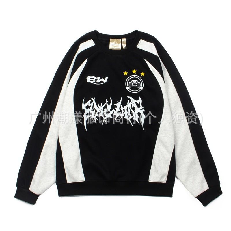 Oversized Graphic Hoodie Men Women Streetwear Cotton Blend Pullover Sweatshirt
