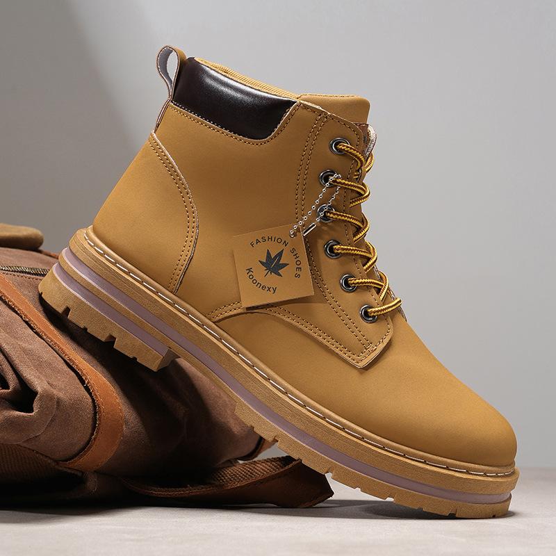 Large size Martin boots New British retro locomotive leather waterproof high-top boots