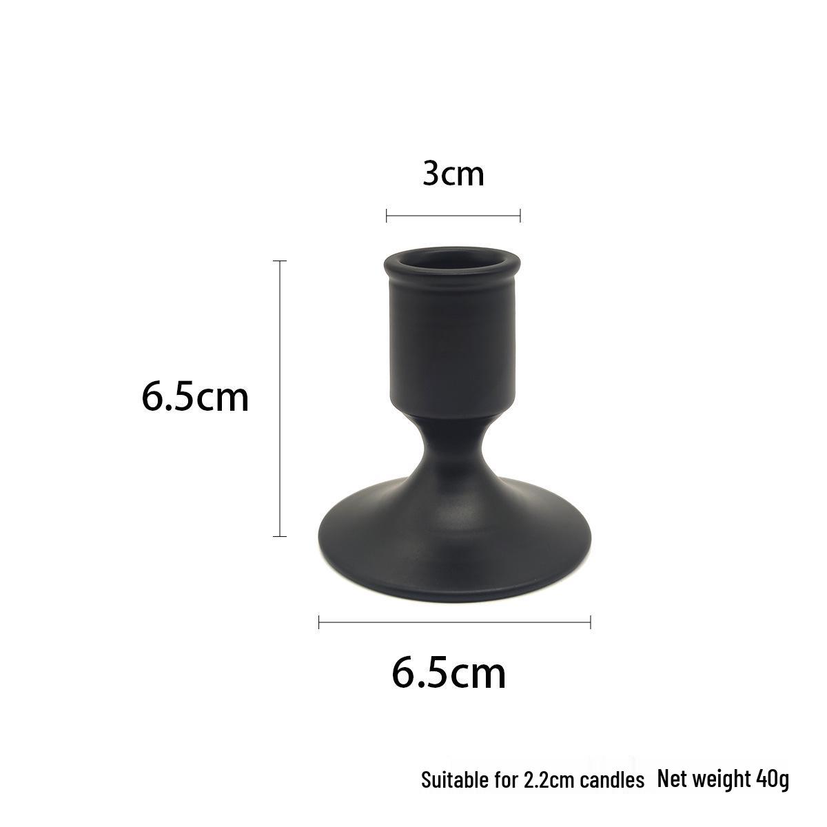 European Gold & Black Wrought Iron Wedding Candlestick - Elegant Halloween Candle Ornament