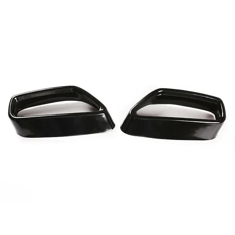 For BMW 5 Series G30 G38 2018-2021 Stainless Steel Car Rear Exhaust Muffler Pipe Cover Trim Tail Throat Frame Black