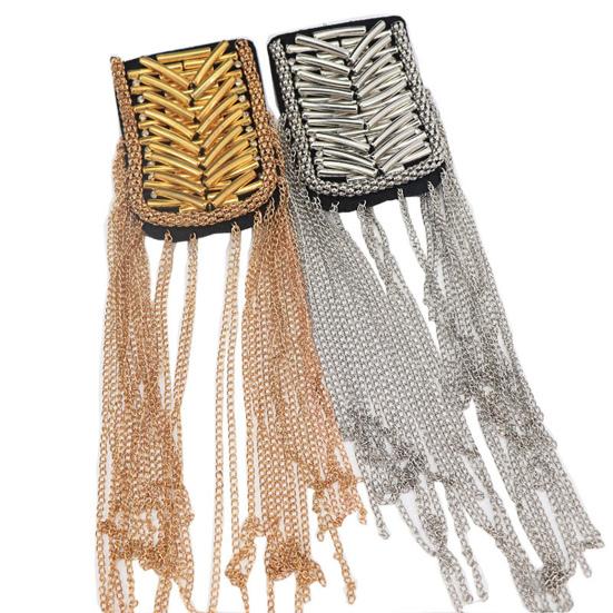 Charming Ornamental Accessories Tassel Chain Decorate Shiny Shoulder Tassels Handmade Epaulet Jewelry
