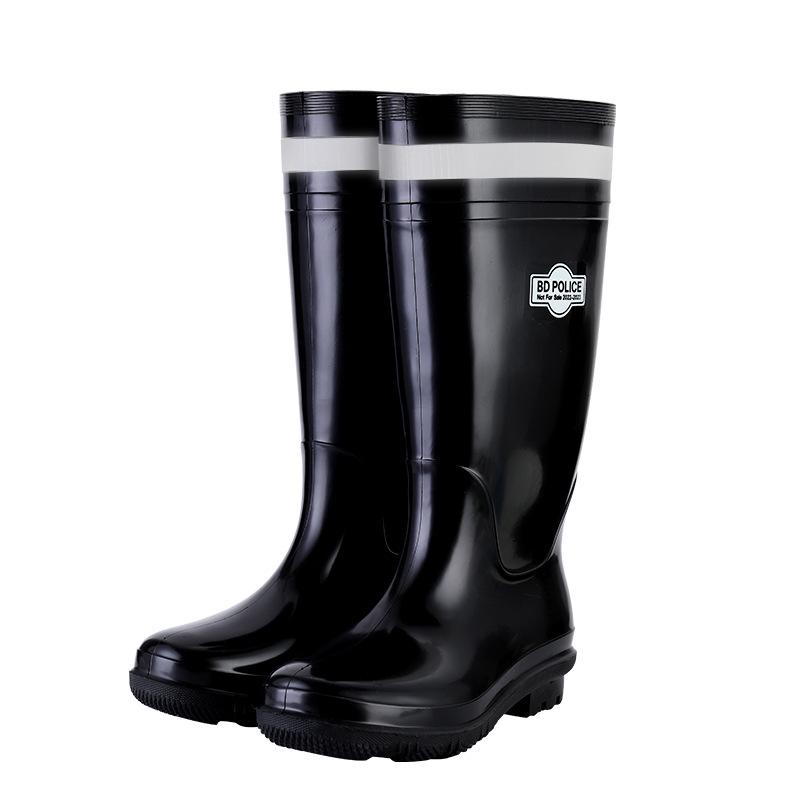 2025 Men's Waterproof Non-Slip High-Top Mining Boots with Thick Soles and Reflective Strips for Coal Mine Protection