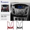 For Ford Focus SE ST MK3 2012 2013 2014 Real Soft Carbon Fiber Sticker LHD Car Central Control Air Outlet Frame Trim Accessories