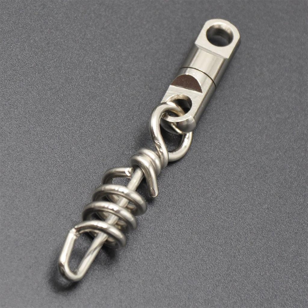 Moschettoni Rapidi in Acciaio Inossidabile Potenza Velocità ??Anelli passanti girevoli per canne da pesca in mare, connettore per filo per esche, accessorio
