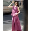 Demana Elegant Summer Round Neck Top & Skirt Set