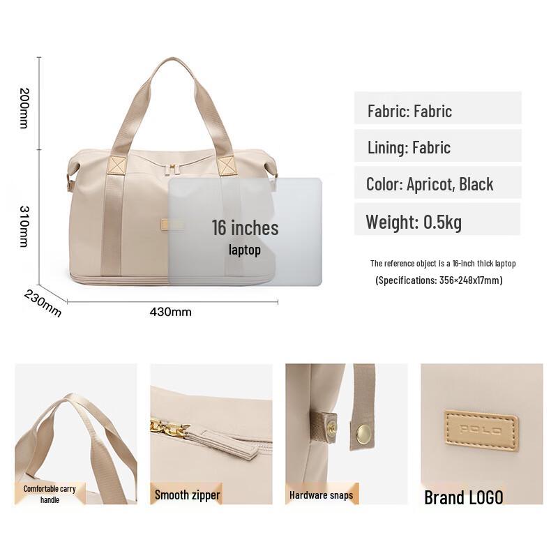 POLO erweiterbare Handgepäck-Reise-Duffelbag