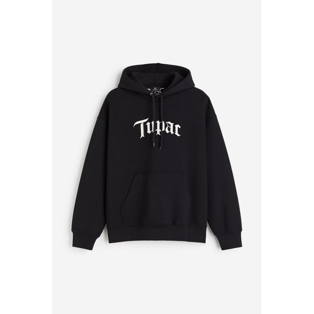 

HM Oversized худи с принтом, черный 2Pac