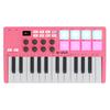 SMK-25 Key MIDI Controller W/8 RGB Pads/8 Assignable 360°knobs/Bluetooth 5.0/USB-B Type Interface/2000mAh Battery Powered