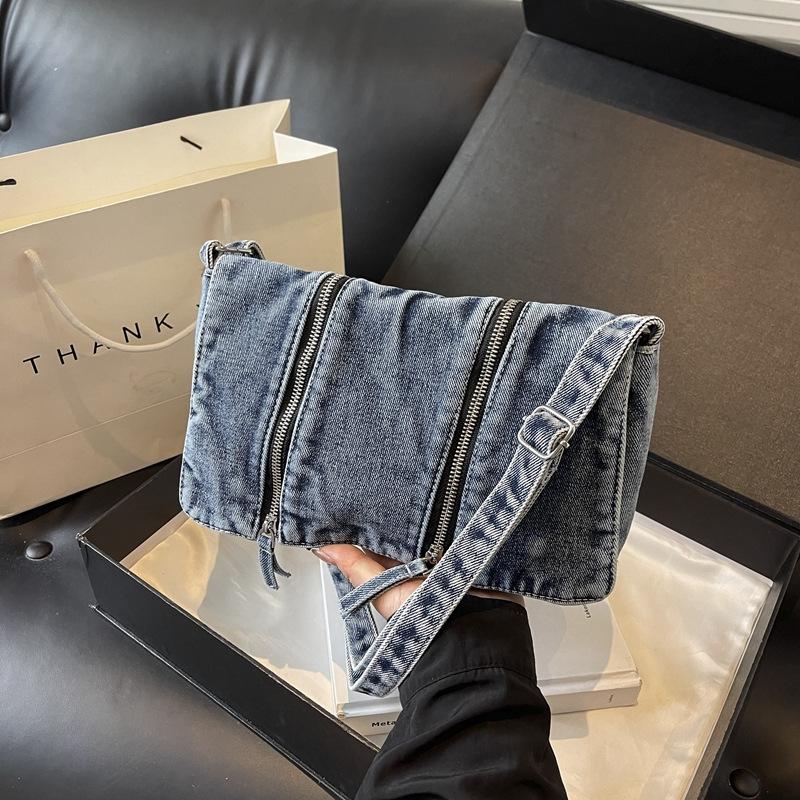 Women's bag denim bag 2025 new urban simple large-capacity shoulder crossbody small square bag