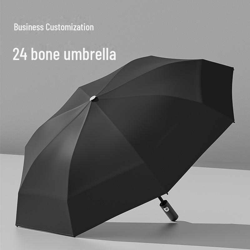 Automated 24-Bone Folding Umbrella, High-Grade Men's Dual-Use for Sun and Rain