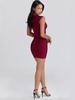 Women's Solid Color Ribbed Formal Bandage Dress - Holiday Beach Wear