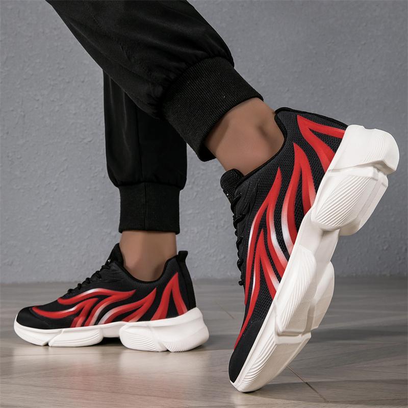 Fashion New Large Size Men's Flying Woven Sports Shoes Fashion Lightweight Thick Soles Comfortable Non-slip Wear-resistant Casual Shoes