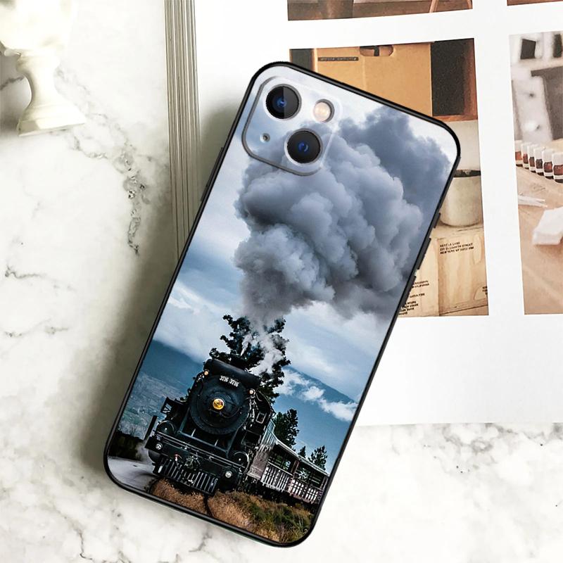 Train Steam Engine Phone Case For iPhone 17 16 15 14 13 11 12 Pro Max Plus 12 13 Mini 16e 17 Air Cover Coque