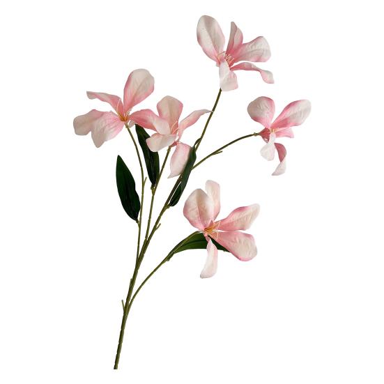 

4 шт. Искусственный цветок Реннантера, 29 дюймов, длинный стебель, поддельная орхидея с 5 головками цветов из искусственного шелка, для вазы, цветочных композиций, свадебной вечеринки, стола светло-розовый