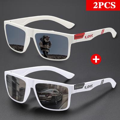 KAROS 2Pcs Polarized Sport Glasses Set for Men & Women UV400 Protection Eyewear for Fishing Cycling Driving Travel & Hiking YZ23